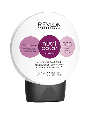 Revlon Professional Nutri Color Filters - Прямой краситель без аммиака, оттенок 200 Фиолетовый, 240 мл - hairs-russia.ru